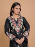 Urmi Falak Kashmiri Long Kurta - Black